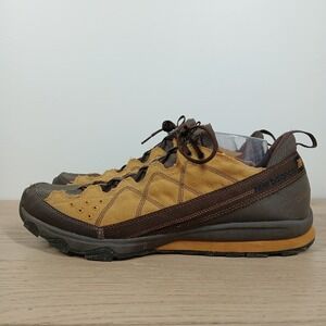 New Balance Sneakers Men 11.5 Brown Tan Leather Lace Up Trail Hiking Outdoor